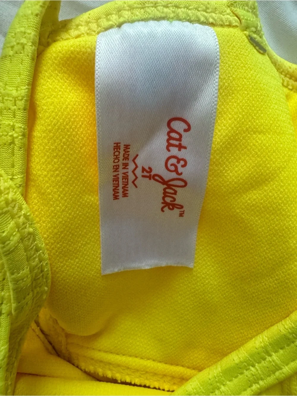 Cat & Jack Neon Yellow One-Piece Swimwear